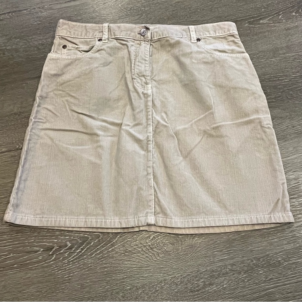 J. Crew Vintage Cream Tan 100% Cotton Corduroy Mini Skirt Women’s Size 6